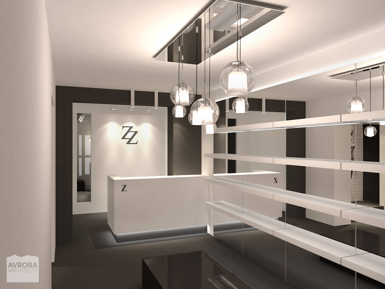 Дизайн интерьера магазина одежды